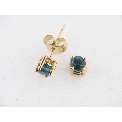 Pendientes Oro Piedra aAzul