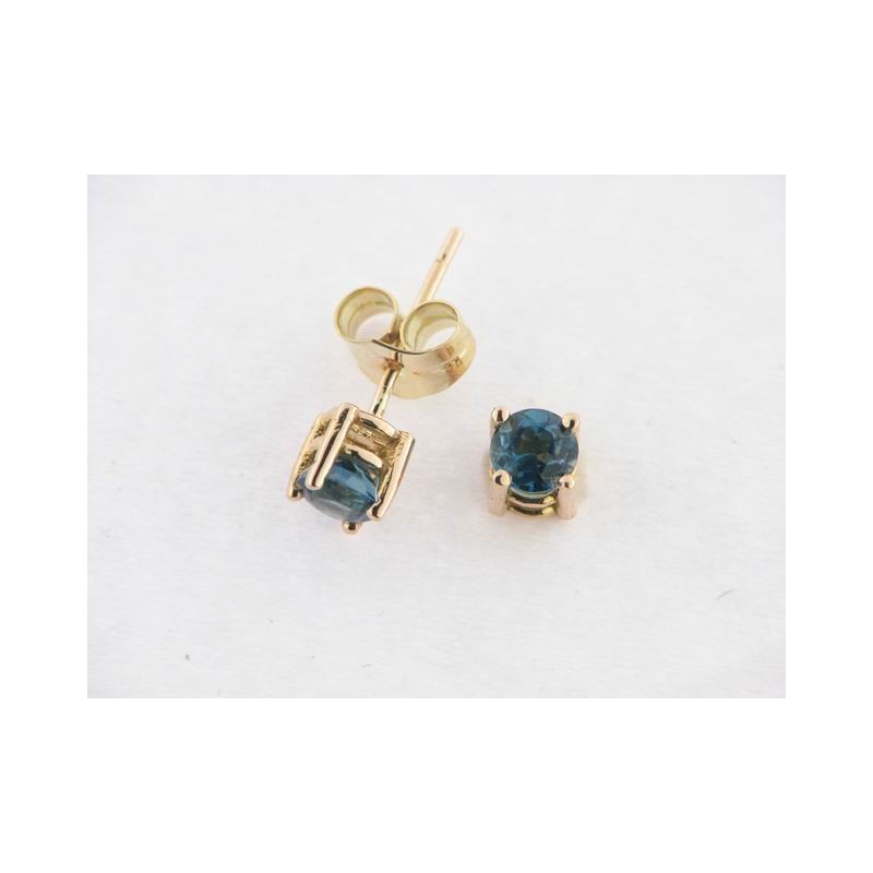 Pendientes Oro Piedra aAzul