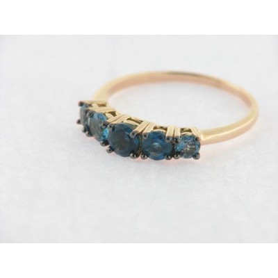 Sortija Oro Rosa London Blue