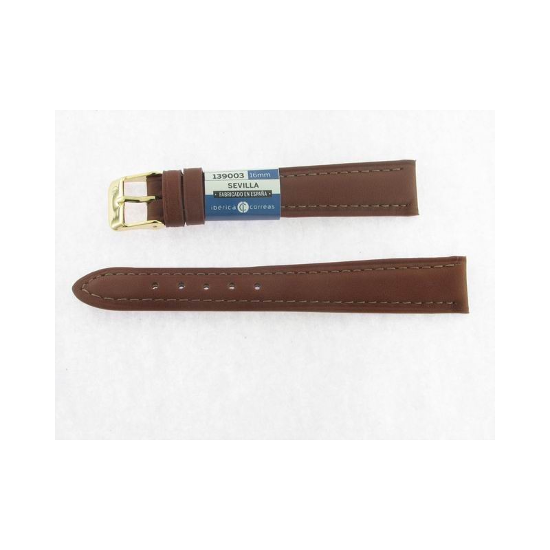 Correa 16 mm Vaquetilla Fileteada Marron