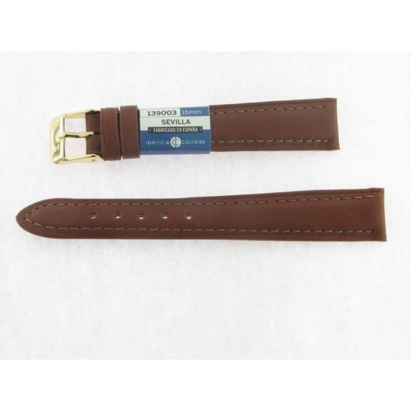 Correa 16 mm Vaquetilla Fileteada Marron