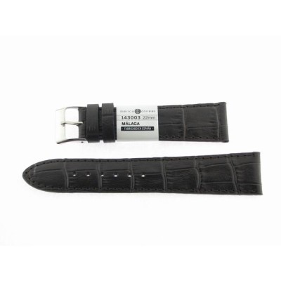 Correa 22 mm Grabado Doble Alligator Disminucion Marron Correa 22 mm Grabado Doble Alligator Disminucion Marron