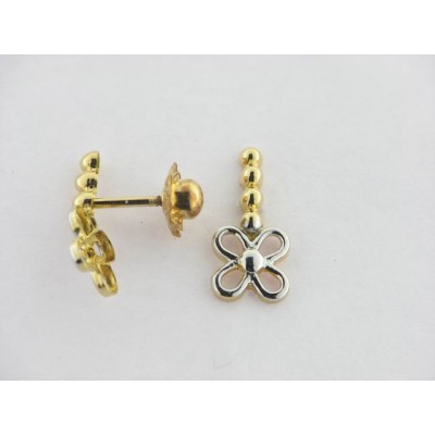 Pendientes Oro Bicolor