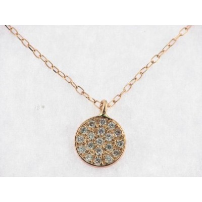 Colgante Oro Rosa Diamentes con Cadena
