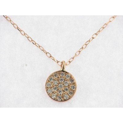 Colgante Oro Rosa Diamentes con Cadena