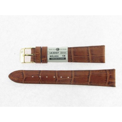 Correa 18 mm Grabado Doble Alligator Disminucion Habana