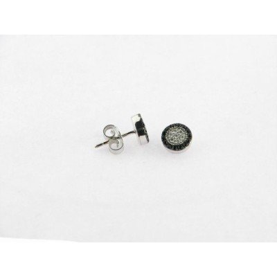 Pendientes Oro Blanco Piedras