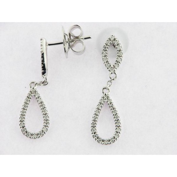 Pendientes Oro Blanco Diamantes