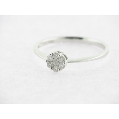Sortija Oro Blanco Diamantes