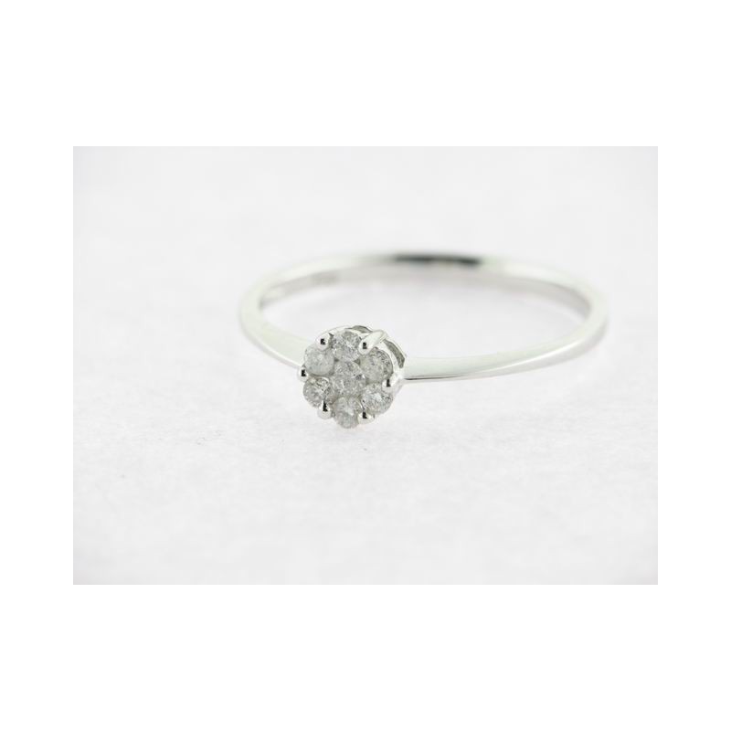 Sortija Oro Blanco Diamantes