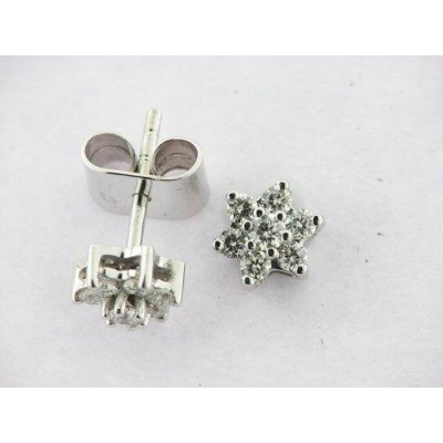 Pendientes Oro Blanco Diamantes