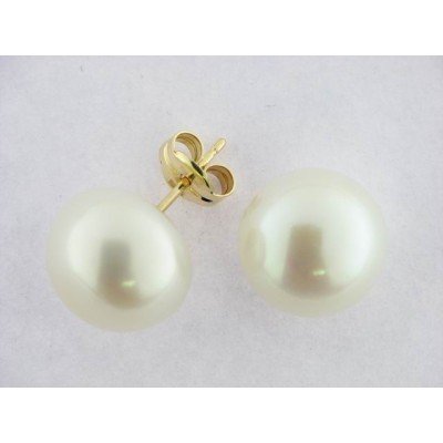 Pendientes Oro Perla 11 mm
