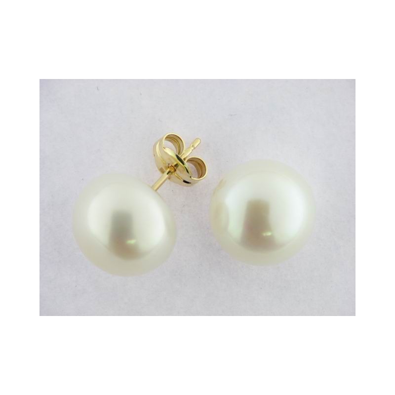 Pendientes Oro Perla 11 mm