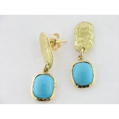 Pendientes Oro Turquesa
