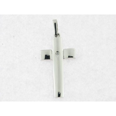 Cruz Oro Blanco Piedra