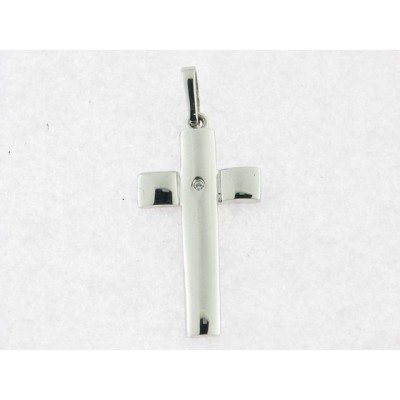 Cruz Oro Blanco Piedra