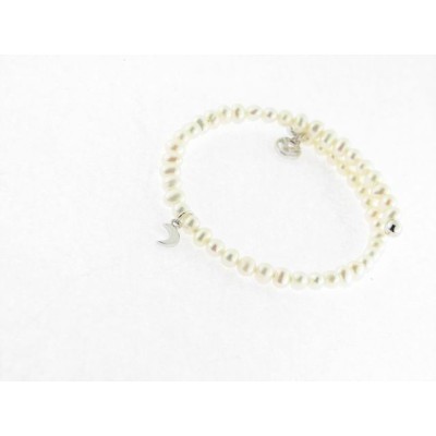Viceroy pulsera aro perlas plata