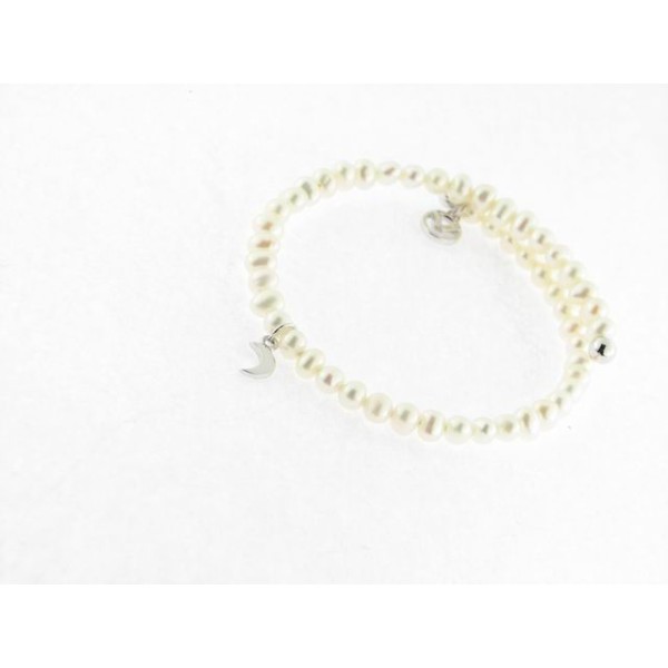 Viceroy pulsera aro perlas plata