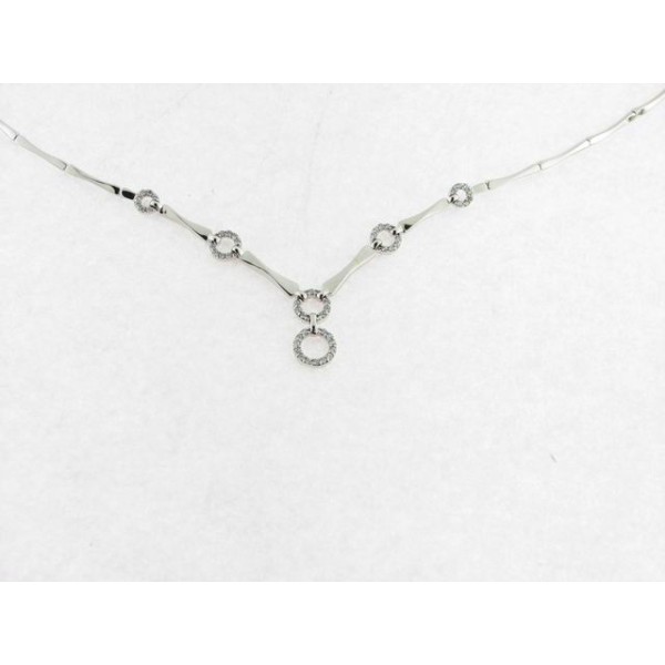 Gargantilla Oro Blanco Piedras