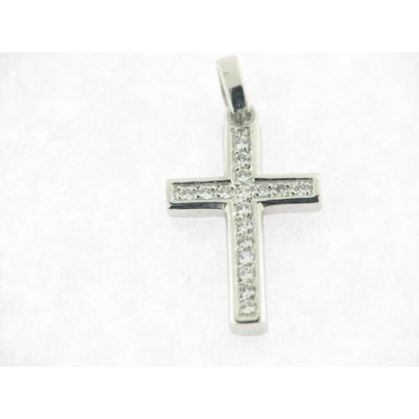 Cruz Oro Blanco Piedras