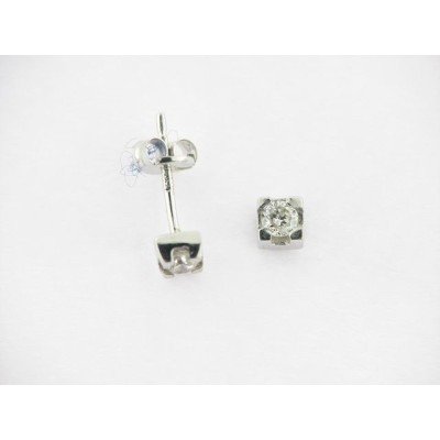Pendientes Oro Blanco Diamantes