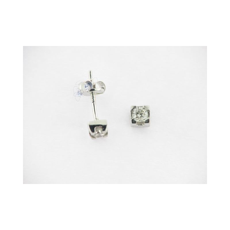 Pendientes Oro Blanco Diamantes