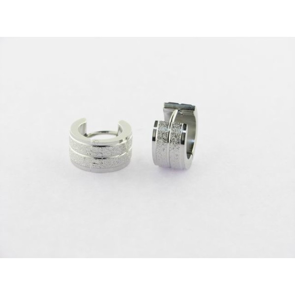 Lotus pendientes aro acero