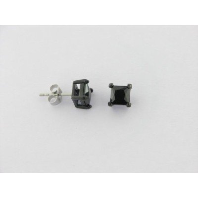 Lotus pendientes acero circonita