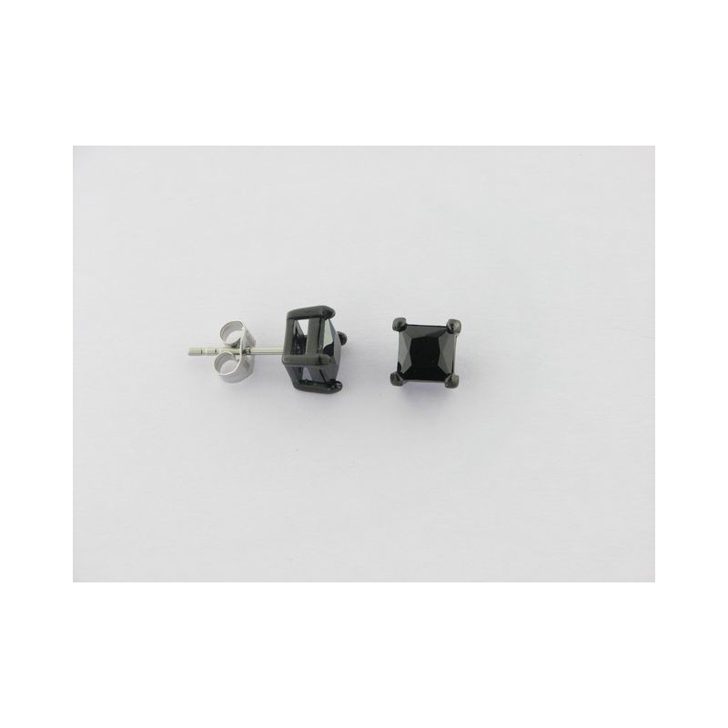 Lotus pendientes acero circonita