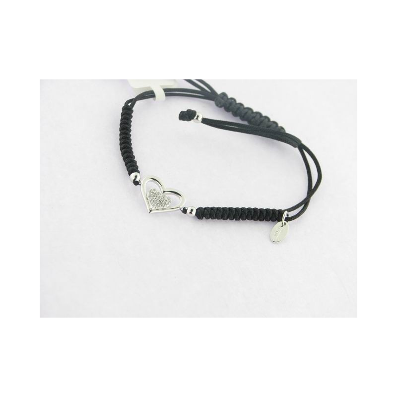 Lotus Pulsera Hilo Plata Piedras