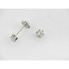 Pendientes Oro Blanco Piedra