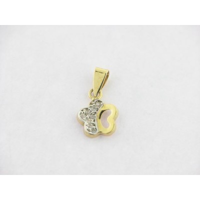 Colgante Oro Bicolor Piedras