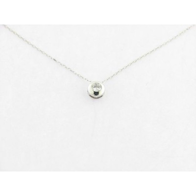 Colgante Oro Blanco Zirconita con Cadena