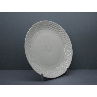 Plato llano grande Portomarínico blanco