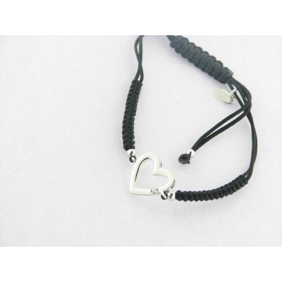 Lotus Pulsera Hilo Plata Piedra