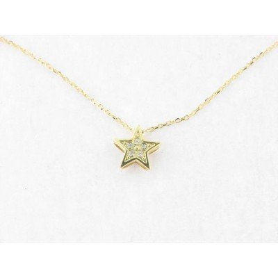 Colgante oro zirconitas c/cade