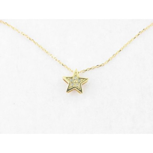 Colgante oro zirconitas c/cade