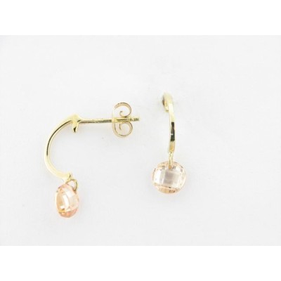 Pendientes Aro Oro Piedra