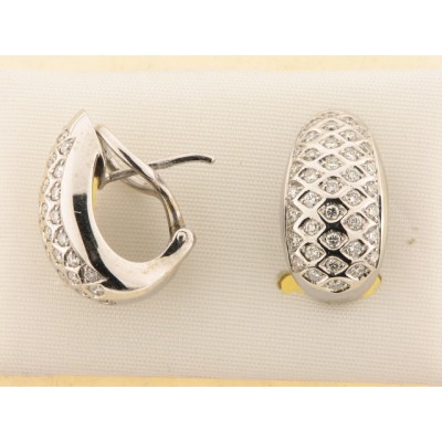 Pendientes Oro Blanco Diamantes