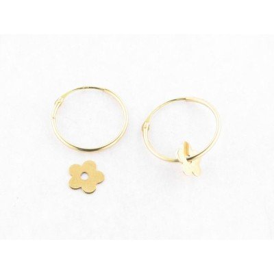 Pendientes Aro Oro c/Colgante