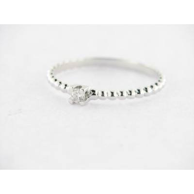 Sortija Oro Blanco Diamante