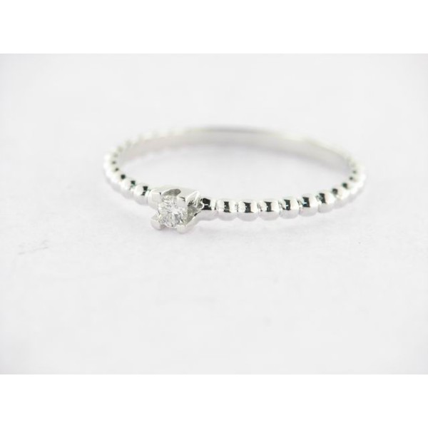 Sortija Oro Blanco Diamante