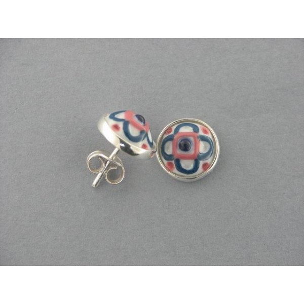 Pendientes Nº 1 boton plata