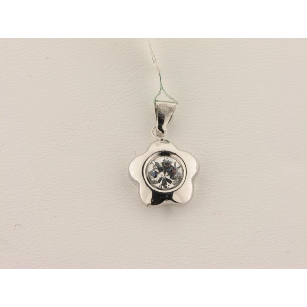 Colgante Oro Blanco Piedra