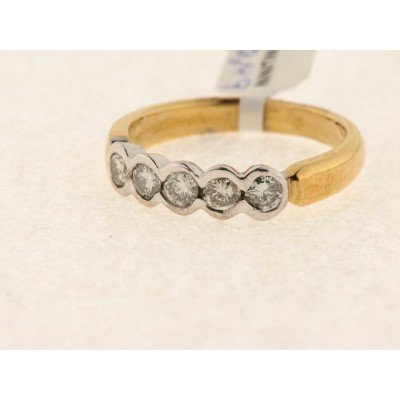 Sortija Oro Bicolor Diamantes