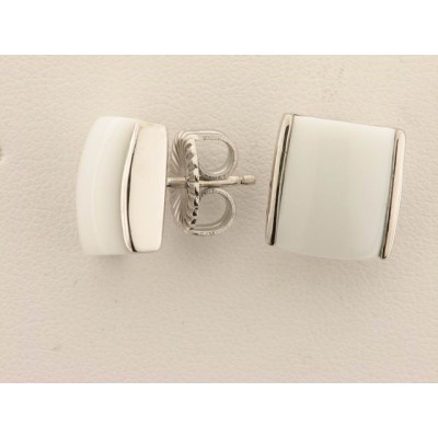 Luxenter pendientes plata agata blanca