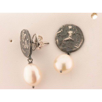 Pendientes plata perlas mito