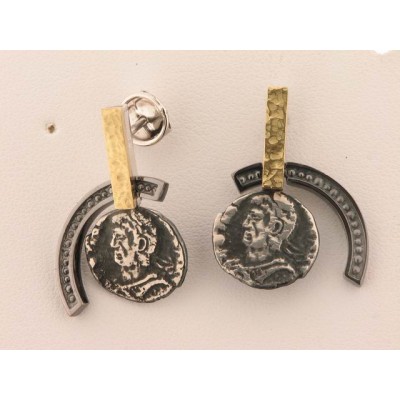 Pendientes plata oro