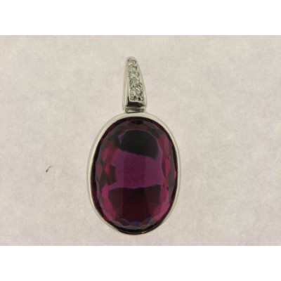 Luxenter colgante plata cuarzo frambues