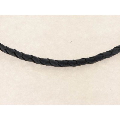 Cordon trenza azul 4mm 45cm